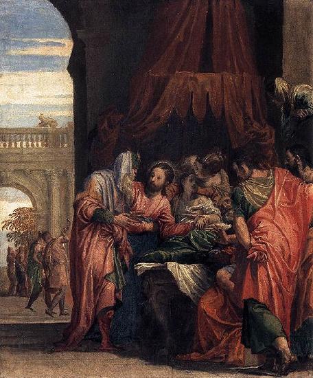 Paolo Veronese Raising of the Daughter of Jairus France oil painting art